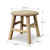 Round Rustic Side Table Weathered Elm Wood 22x22x20H