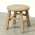 Round Rustic Side Table Weathered Elm Wood 22x22x20H