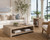 Capri Waterfall Side Table with Shelf Weathered Natural 22x22x24H
