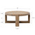 Capri round coffee table crossed leg weathered natural 36x36x16H