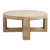 Capri round coffee table crossed leg weathered natural 50x50x16H