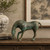 Bronze Green Drinking Horse (Vintage style, color vary) 15.7X4.7X8.6H