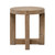 Capri Round Side Table Cross Leg Weathered Natural 20x20x22H 
