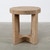 Capri Round Side Table Cross Leg Weathered Natural 20x20x22H 