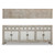 91" Amalfi Two Tones Buffet 6 Draw 6 Dr, antique off white 
