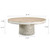 Two tones mushroom coffee table 42X42X16.5H, solid pine wood. Two tones mushroom coffee table 42X42X16.5H, solid pine wood.