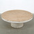 Two tones mushroom coffee table 42X42X16.5H, solid pine wood. Two tones mushroom coffee table 42X42X16.5H, solid pine wood.