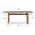 Hermosa Rustic Console Table Small Weathered Natural 72x12x30