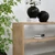 87" Long Waterfall console table with shelf Weathered Natural 87x14x35H