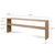87" Long Waterfall console table with shelf Weathered Natural 87x14x35H