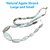 14" Long Large Natural Agate Strand Approx.0.75" diameter