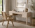 Lily Casa 5 Drawers Desk Whitewash Ash 61.8x25.9x30.98H