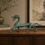 Approx. 21" Long Distressed Green Bronze Han Dragon Statue