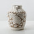Amalfi Double Glazed Tall Vase Two Handles with Flower Motif 7.8x7.8x10.4H