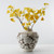 Amalfi Double Glazed Taper Down Vase with Flower Motif 12x12x12.6H