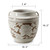 Amalfi Double Glazed Vase Large Opening with Flower Motif 10x10x10H