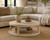 Lily Casa Round Coffee Table White Wash 50x50x17H