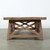 60" Long Cross Legs Coffee Table Weathered Natural 60x34x18H