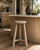 28" High Round Bar Stool Weathered Natural