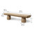 Approx. 68" Long Live Edge Reclaimed Wood Bench with Barrel Legs (Size vary)