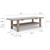 Amalfi Rectangular Coffee Table with Storage Shelf Weathered Natural 63X24X18H