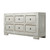 Capri Two Tones Chest of Drawers Distressed White 68x18x35H Capri Two Tones Chest of Drawers Distressed White 68x18x35H