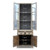 89" H Four Door Glass Display Cabinet Weathered Natural Solid Pine - Set of 2 PRE-ORDER ONLY