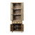 Approx. 89" High 4 Door Glass Display Cabinet Weathered Natural Pine PRE-ORDER ONLY(Minim 2)