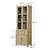 Approx. 89" High 4 Door Glass Display Cabinet Weathered Natural Pine PRE-ORDER ONLY(Minim 2)