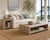 Capri Waterfall Coffee Table with Shelf Weathered Natural 67x31x18H