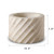 Approx. 12 Inches Wide White Marble Pot with Spiral Pattern Pre-order only