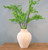 Approx. 20" High Terracotta Vase with Lace Décor Distressed White