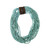 Glass Beads Necklace with Wooden Buckle Aqua Blue