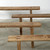 Approx. 35-43 Inches Vintage Noodle Bench Weathered Natural (size & finish vary)
