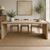 94 Inches Waterfall Dining Table Reclaimed Pinewood Whitewash