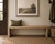 70 Inches Waterfall Bench Reclaimed Pinewood Weathered Natural