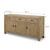 68" Long Three Drawers Sideboard Weathered Neutral