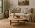 47" Round Coffee Table with Round Leg Weathered Natural
