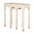 31" Long Ming Arch Console Table Distressed White