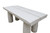 76" Long 33-36 Inches Deep Live Edge Primitive Dining Table Distressed White (Pre-order only)