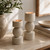 Bosa Travertine Candle Holders Set of Two 7.8"/10" H