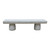 Approx. 68" Long Live Edge Reclaimed Wood Bench with Barrel Legs (Size vary) Distressed White