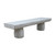 Approx. 68" Long Live Edge Reclaimed Wood Bench with Barrel Legs (Size vary) Distressed White