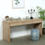 66" Long Waterfall Desk with Three Drawers Weathered Neutral 66x20x30H