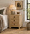 Nightstand with three drawers weathered natural 24x18x26H