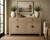 57" Long Two Drawers Sideboard Weathered Neutral 57x18x36H
