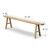 Vintage noodle bench approx. 6-7ft long weathered natural (Size and finish vary)