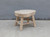 28 Inches Wide Live Edge Rustic Elmwood Side Table Neutral Wood Tone 
