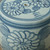 Approx. 17" High Blue and White Garden Stool with Flower Motif