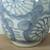 16" Tall Blue and White Vase with Flower Motifs